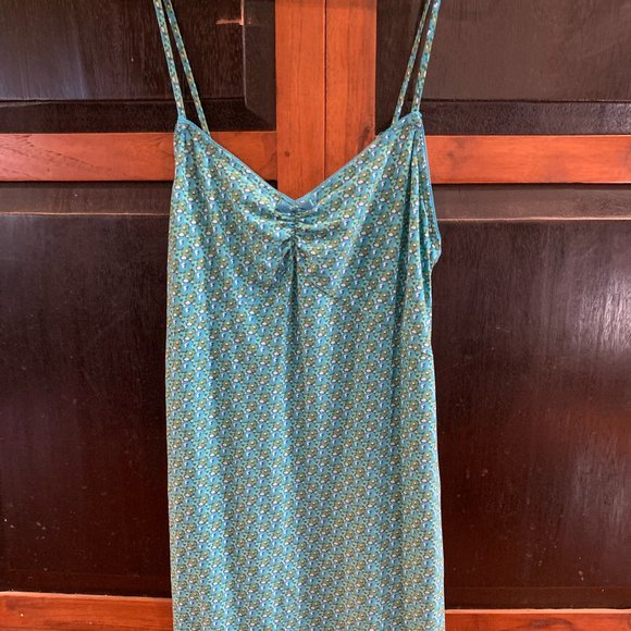 Secret Treasures Blue Flower print Chemise - M - Picture 1 of 3